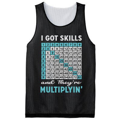 I Got Skills And They're Multiplying Mesh Reversible Basketball Jersey Tank