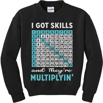 I Got Skills And They're Multiplying Kids Sweatshirt