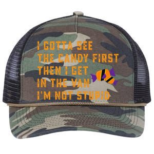 I Gotta See The Candy First. IM Not Stupid Creepy Adult Retro Rope Trucker Hat Cap