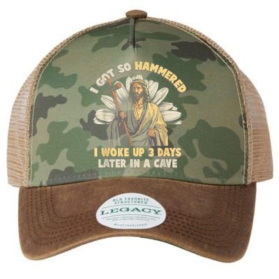 I Got So Hammered I Woke Up 3 Days Later In A Cave Religious Legacy Tie Dye Trucker Hat