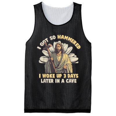 I Got So Hammered I Woke Up 3 Days Later In A Cave Religious Mesh Reversible Basketball Jersey Tank