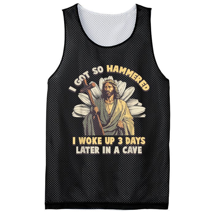 I Got So Hammered I Woke Up 3 Days Later In A Cave Religious Mesh Reversible Basketball Jersey Tank