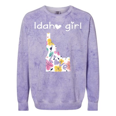 Idaho Girl Shirts I Love Idaho Home Gift Colorblast Crewneck Sweatshirt