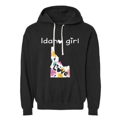 Idaho Girl Shirts I Love Idaho Home Gift Garment-Dyed Fleece Hoodie