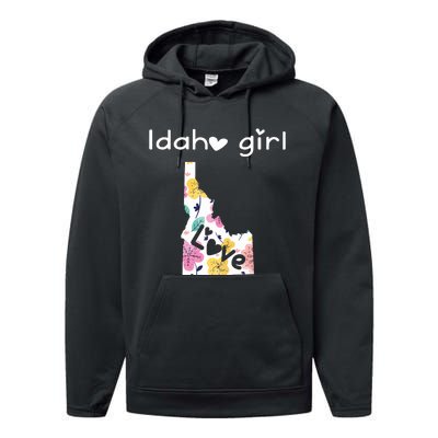 Idaho Girl Shirts I Love Idaho Home Gift Performance Fleece Hoodie