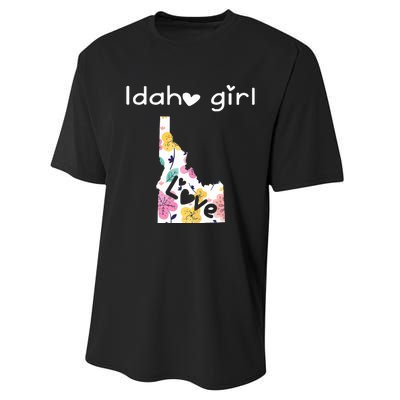 Idaho Girl Shirts I Love Idaho Home Gift Performance Sprint T-Shirt