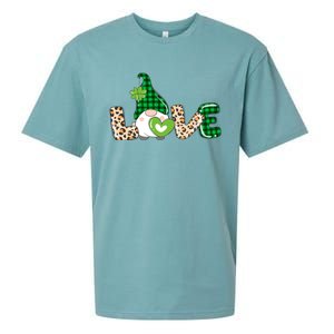 Irish Gnome Shamrock Heart Love St Patricks Day Meaningful Gift Sueded Cloud Jersey T-Shirt