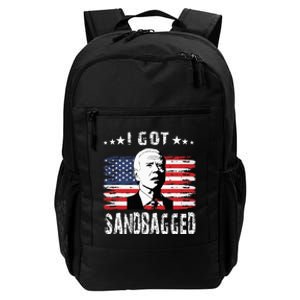 I Got Sandbagged Joe Biden Funny Quote Daily Commute Backpack