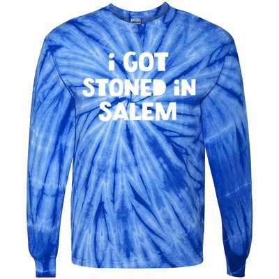 I Got Stoned In Salem Halloween Witches Weed Stoners Cute Gift Tie-Dye Long Sleeve Shirt