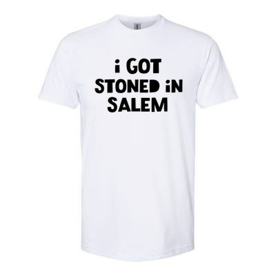 I Got Stoned In Salem Halloween Witches Weed Stoners Cute Gift Softstyle® CVC T-Shirt