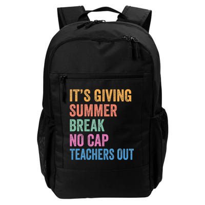 Its Giving Summer Break No Cap Funny Teacher Last Day Backpack