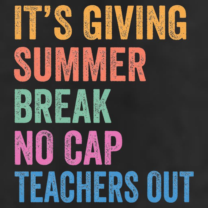 Its Giving Summer Break No Cap Funny Teacher Last Day 25L Jumbo Tote