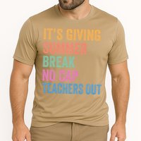 Its Giving Summer Break No Cap Funny Teacher Last Day Cooling Performance Crew T-Shirt