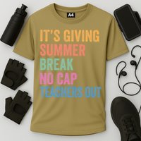Its Giving Summer Break No Cap Funny Teacher Last Day Cooling Performance Crew T-Shirt