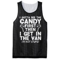 I Gotta See The Candy First IM Not Stupid Creepy Adult Mesh Reversible Basketball Jersey Tank