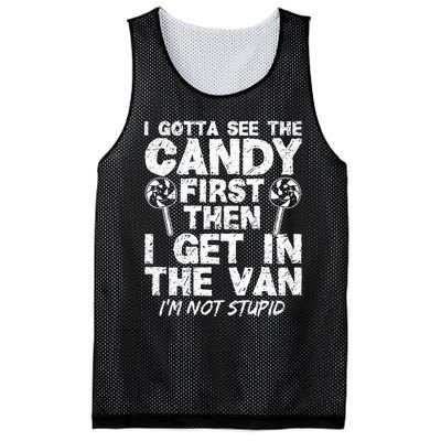 I Gotta See The Candy First IM Not Stupid Creepy Adult Mesh Reversible Basketball Jersey Tank