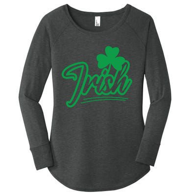 Irish Green Shamrock St Patricks Day Women's Perfect Tri Tunic Long Sleeve Shirt