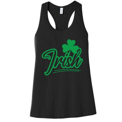 Irish Green Shamrock St Patricks Day Women's Racerback Tank