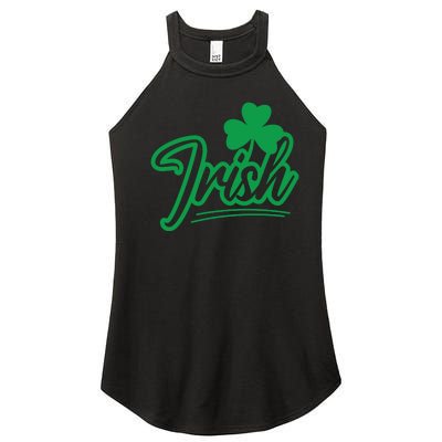 Irish Green Shamrock St Patricks Day Women's Perfect Tri Rocker Tank