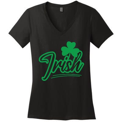 Irish Green Shamrock St Patricks Day Women's V-Neck T-Shirt