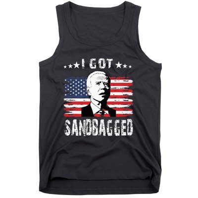 I Got Sandbagged Joe Biden Funny Quote Tank Top