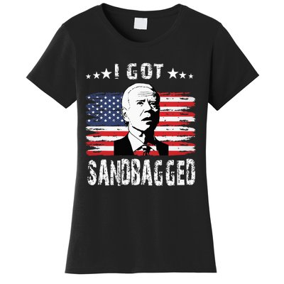 I Got Sandbagged Joe Biden Funny Quote Women's T-Shirt