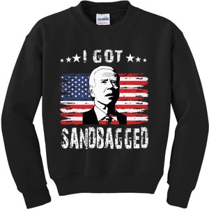 I Got Sandbagged Joe Biden Funny Quote Kids Sweatshirt