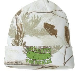 I Get Slutty For Pickles Funny Who Loves Pickles Apaprel Kati Licensed 12" Camo Beanie