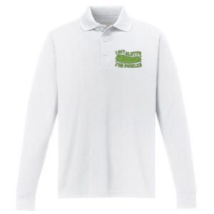 I Get Slutty For Pickles Funny Who Loves Pickles Apaprel Performance Long Sleeve Polo