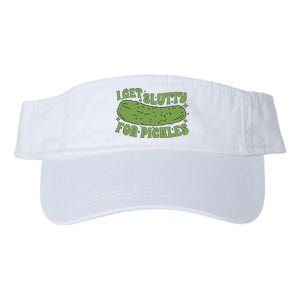 I Get Slutty For Pickles Funny Who Loves Pickles Apaprel Valucap Bio-Washed Visor