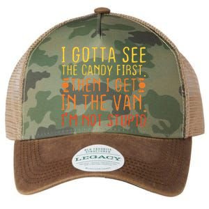 I Gotta See The Candy First Im Not Stupid Creepy Adult Legacy Tie Dye Trucker Hat