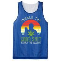 Inhale Good Shit Exhale Bullshit Weed Cannabis Yoga 420 Gift Great Gift Mesh Reversible Basketball Jersey Tank