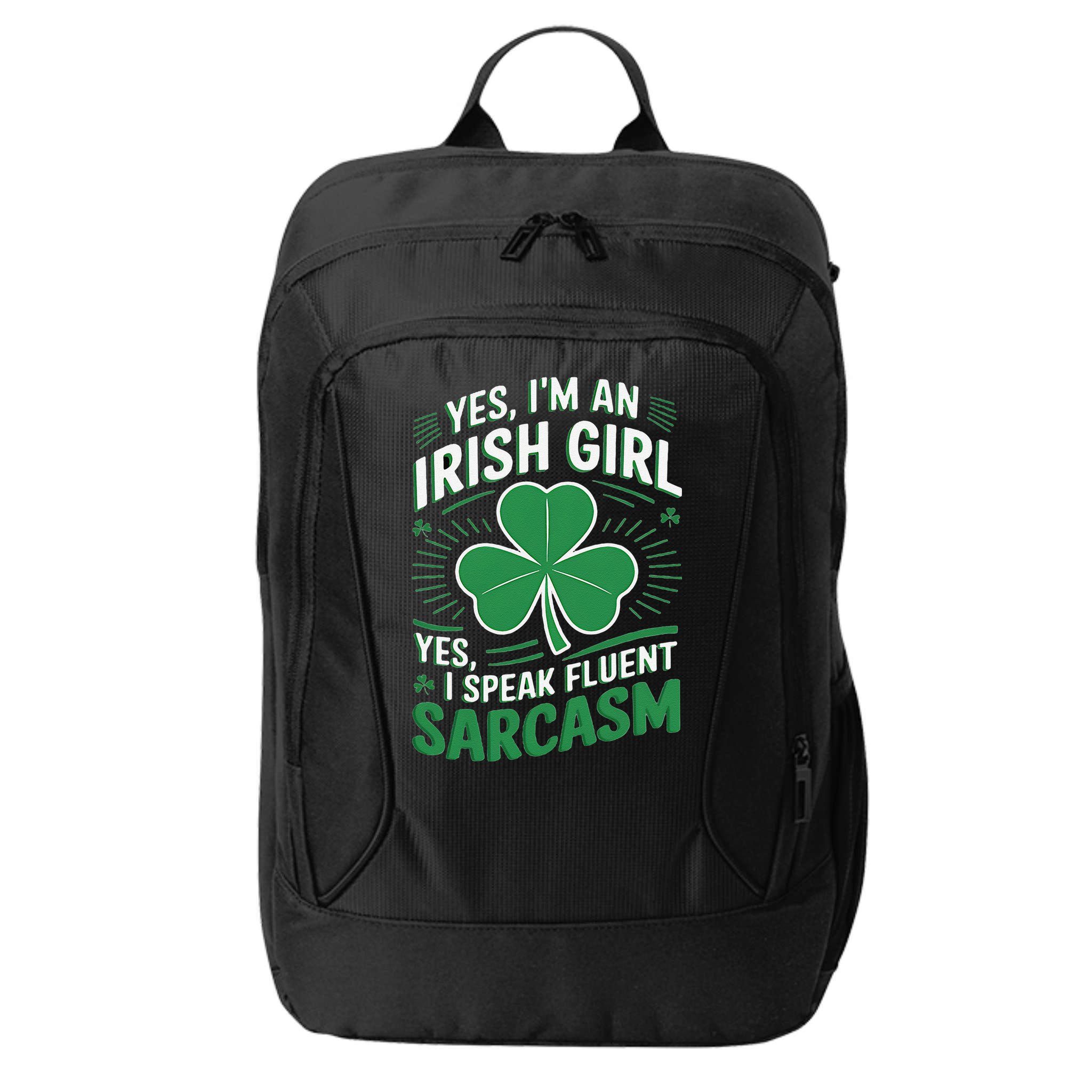 Irish Girl Speak Fluent Sarcasm Funny City Backpack