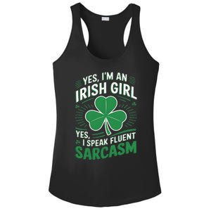 Irish Girl Speak Fluent Sarcasm Funny Ladies PosiCharge Competitor Racerback Tank