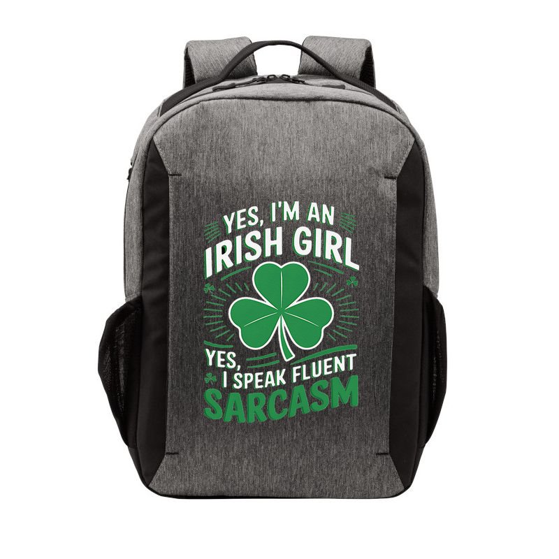 Irish Girl Speak Fluent Sarcasm Funny Vector Backpack