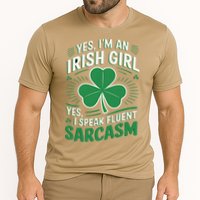 Irish Girl Speak Fluent Sarcasm Funny Cooling Performance Crew T-Shirt