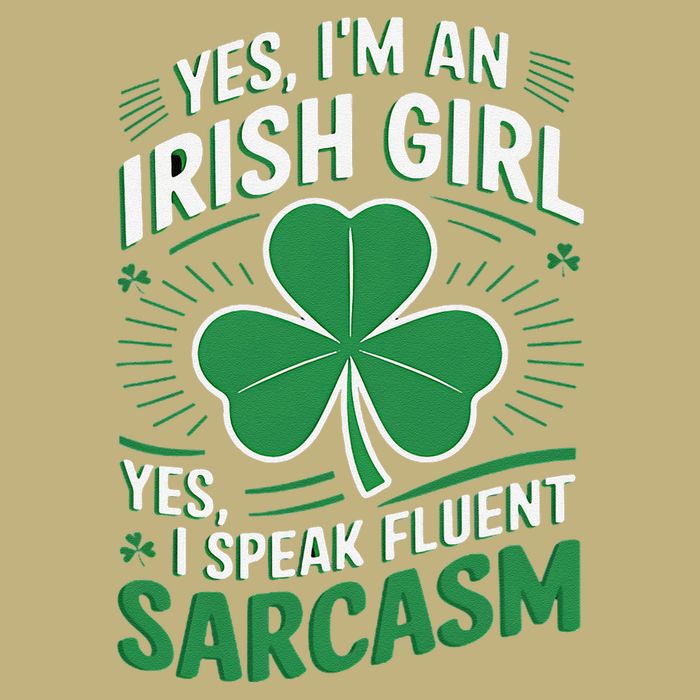 Irish Girl Speak Fluent Sarcasm Funny Cooling Performance Crew T-Shirt