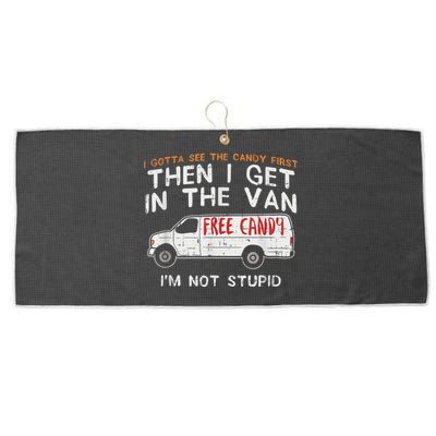 I Gotta See The Candy First Funny Adult Humor Large Microfiber Waffle Golf Towel