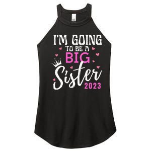 I'm Going To Be A Big Sister Pregnancy Announcement Promoted Women’s Perfect Tri Rocker Tank