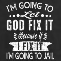 I'm Going To Let God Fix It Because If I Did I'm Going Jail Crop Fleece Hoodie