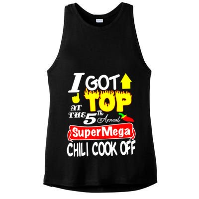 I Got Top At The 5Th Annual Super Mega Chili Cook Off Ladies PosiCharge Tri-Blend Wicking Tank