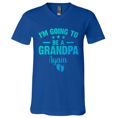 Im Going To Be A Grandpa Again Promoted To Grandpa Again Cute Gift V-Neck T-Shirt