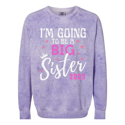 I'm Going To Be A Big Sister Pregnancy Announcement Promoted Colorblast Crewneck Sweatshirt