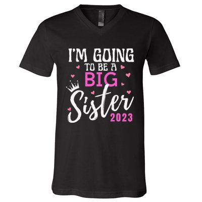 I'm Going To Be A Big Sister Pregnancy Announcement Promoted V-Neck T-Shirt