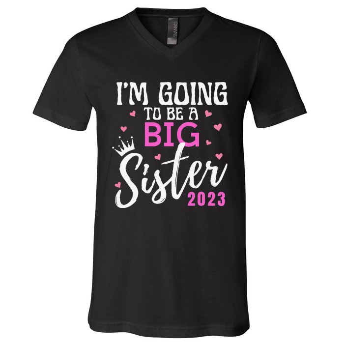 I'm Going To Be A Big Sister Pregnancy Announcement Promoted V-Neck T-Shirt