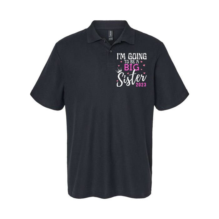 I'm Going To Be A Big Sister Pregnancy Announcement Promoted Softstyle Adult Sport Polo