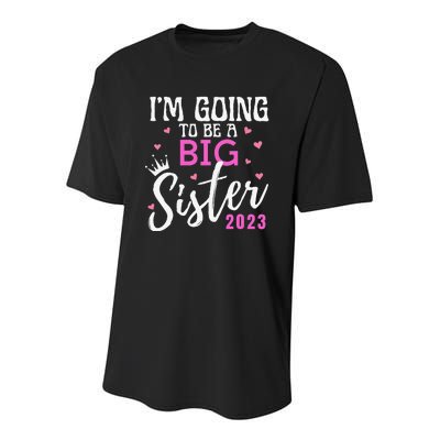 I'm Going To Be A Big Sister Pregnancy Announcement Promoted Youth Performance Sprint T-Shirt