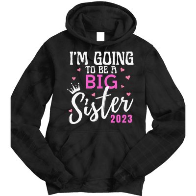 I'm Going To Be A Big Sister Pregnancy Announcement Promoted Tie Dye Hoodie