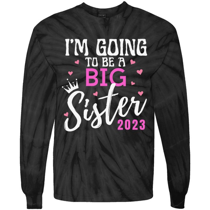 I'm Going To Be A Big Sister Pregnancy Announcement Promoted Tie-Dye Long Sleeve Shirt