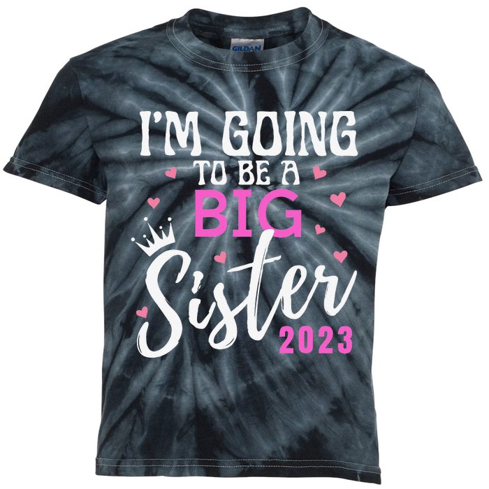 I'm Going To Be A Big Sister Pregnancy Announcement Promoted Kids Tie-Dye T-Shirt